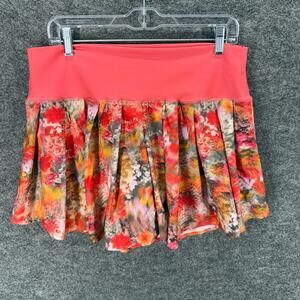 Vogo Skort Women XL Pink Floral Mini Short Pull On Mid Rise Stretch Casual